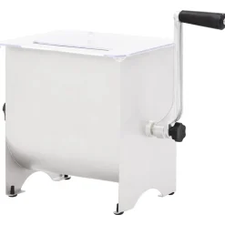 vidaXL Mélangeur de viande manuel avec couvercle Argenté Inox
