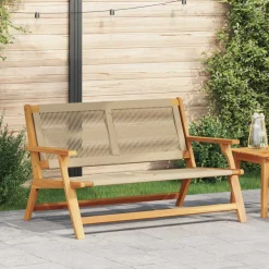 Mobilier De Jardin-vidaXL Mobilier de jardin 122 x 78 x 73 cm Bois d'Acacia Massif Beige