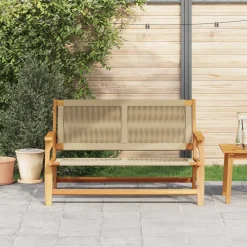 Mobilier De Jardin-vidaXL Mobilier de jardin 122 x 78 x 73 cm Bois d'Acacia Massif Beige