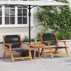 Mobilier De Jardin-vidaXL Mobilier de jardin 2 pcs 67 x 76 x 73 cm Noir