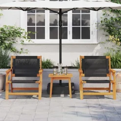Mobilier De Jardin-vidaXL Mobilier de jardin 2 pcs 67 x 76 x 73 cm Noir