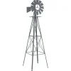 Consommables De Construction-vidaXL Moulin à vent Gris 84 x 68 x 245 cm Fer