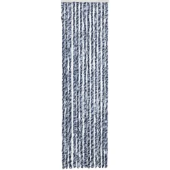 Décorations-vidaXL Moustiquaire Bleu blanc et argenté 56x185 cm Chenille Bleu et blanc