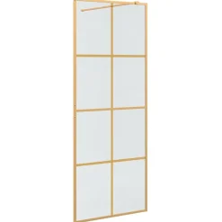 Plomberie-vidaXL Mur de Douche à L'Italienne 80 x 195 cm verre trempé Doré