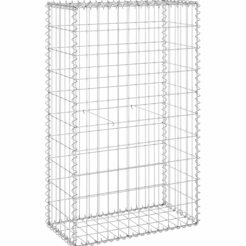 vidaXL Mur en gabion avec couvercles Acier galvanisé 60x30x100 cm