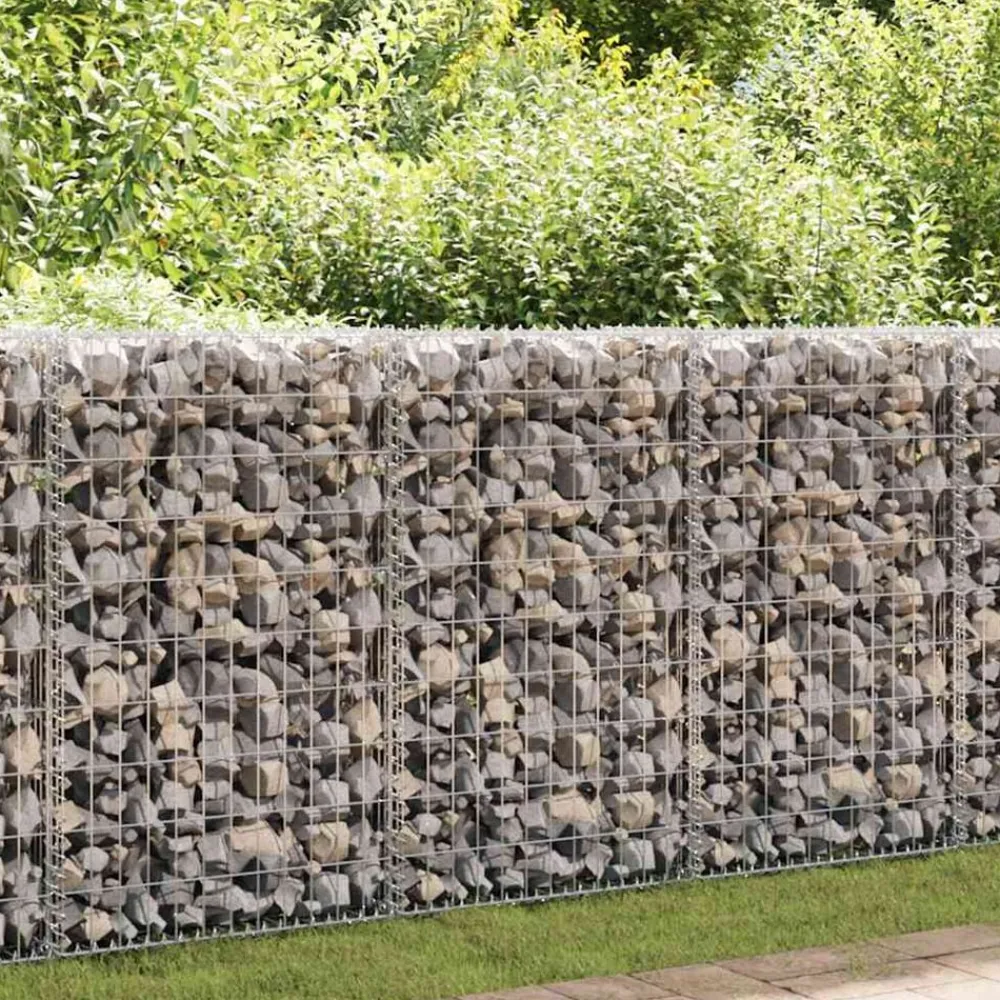 vidaXL Mur en gabion avec couvercles Acier galvanisé 60x30x100 cm