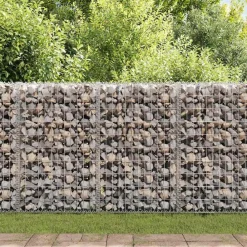 vidaXL Mur en gabion avec couvercles Acier galvanisé 60x30x100 cm