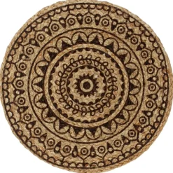 vidaXL Napperons 4 pcs 38 cm Rond Jute