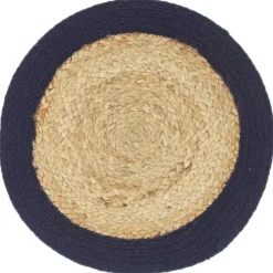 vidaXL Napperons 4 pcs Naturel et 38 cm Jute et coton