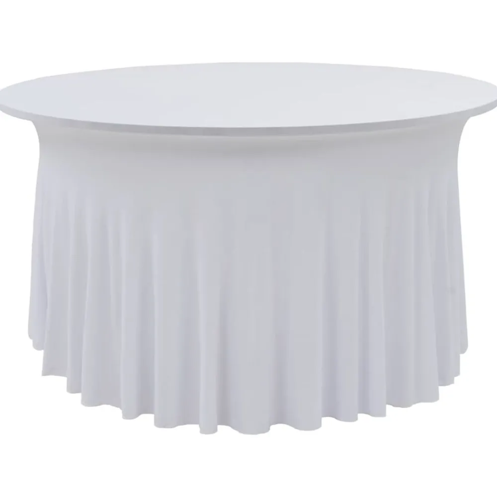 vidaXL Nappes élastiques de table avec jupon 2 pcs 120x74 cm