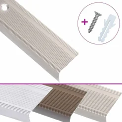 Matériaux De Construction-vidaXL Nez de marche forme en L 5 pcs aluminium 90 cm Champagne