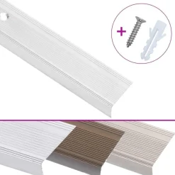 vidaXL Nez de marche forme en L 15 pcs aluminium 90 cm