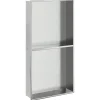 Plomberie-vidaXL Niche de douche argenté brossé 32x62x9 cm acier inoxydable
