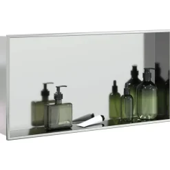Plomberie-vidaXL Niche de douche argenté brossé 62x32x9 cm acier inoxydable