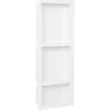 Plomberie-vidaXL Niche de douche avec 3 compartiments Blanc brillant 41x99x9 cm
