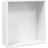 Plomberie-vidaXL Niche de douche blanc mat 32x32x9 cm acier inoxydable