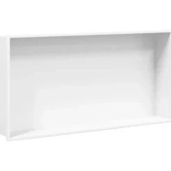 vidaXL Niche de douche blanc mat 62x32x9 cm acier inoxydable