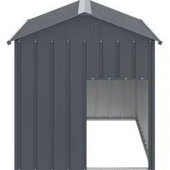 Articles Pour Animaux De Compagnie-vidaXL Niche pour chien avec toit anthracite acier galvanisé