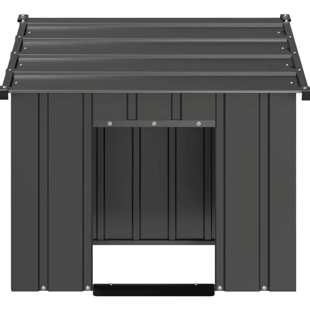 vidaXL Niche pour chien avec toit noir 85x107x81 cm acier galvanisé