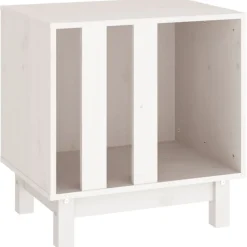 Articles Pour Animaux De Compagnie-vidaXL Niche pour chien 50x40x52 cm Bois de pin massif Blanc