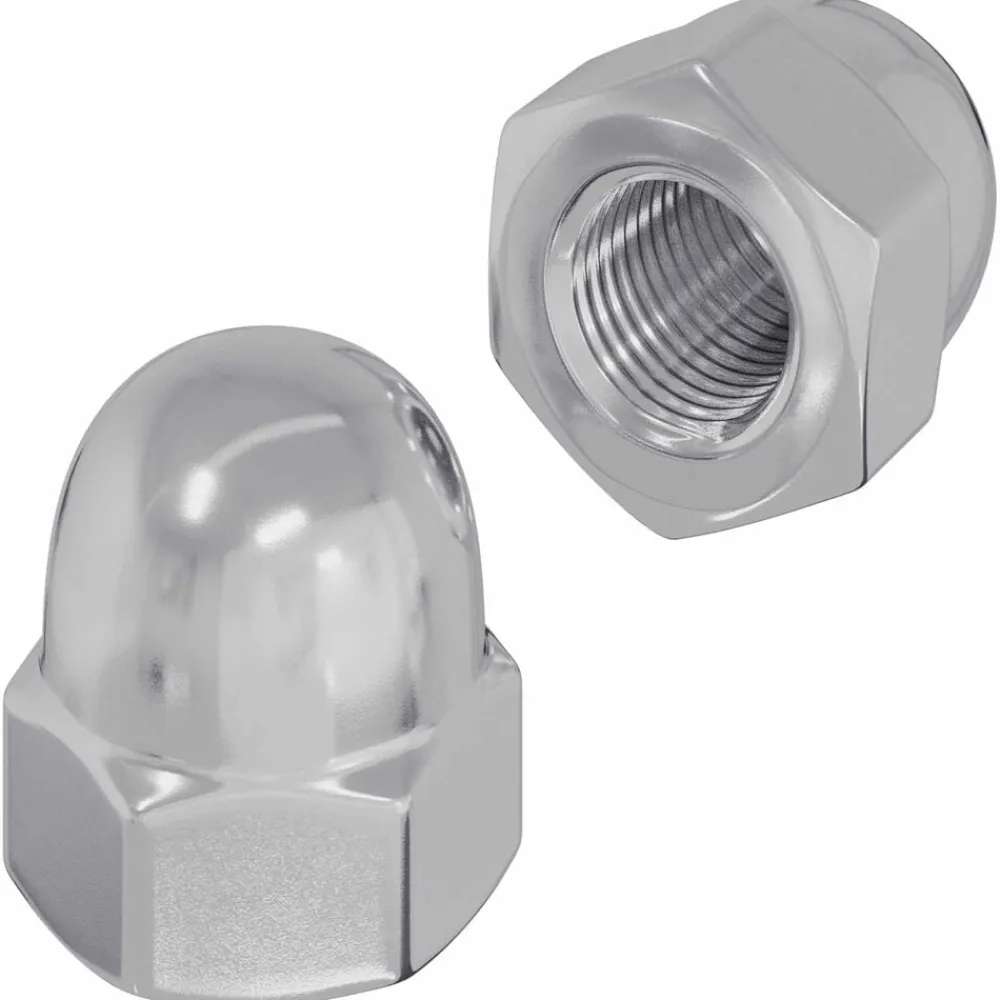 vidaXL Noix hexagonale Acorn 2 pcs Argenté m8 Métал