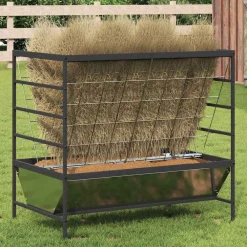 vidaXL Nourrisseur pour Animaux Argent 100 x 60 x 90 cm