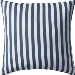 vidaXL Oreiller d'extérieur lot de 2 Impression rayure 45 x 45 cm Bleu