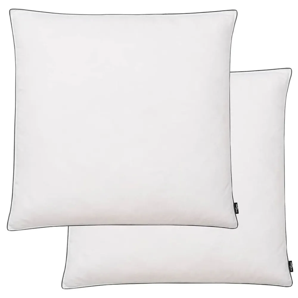 vidaXL Oreiller lot de 2 Remplissage de duvet léger 80 x 80 cm Blanc