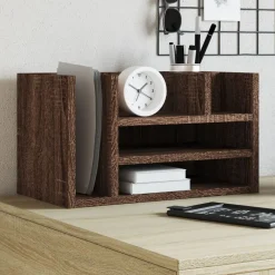 Fournitures De Bureau-vidaXL Organisateur de bureau chêne marron bois d'ingénierie Ch&ecirc;ne marron