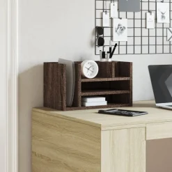 Fournitures De Bureau-vidaXL Organisateur de bureau chêne marron bois d'ingénierie Ch&ecirc;ne marron