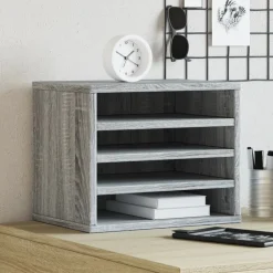 Fournitures De Bureau-vidaXL Organisateur de bureau 36x26x29,5 cm Sonoma gris