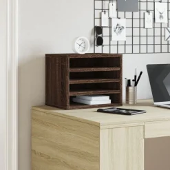 Fournitures De Bureau-vidaXL Organisateur de bureau chêne marron 36x26x29,5 cm Ch&ecirc;ne marron