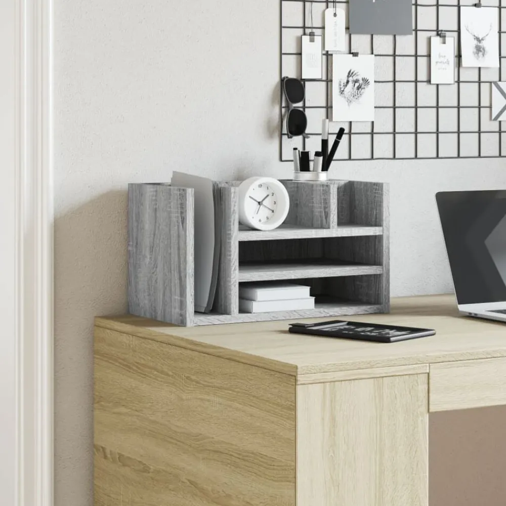 vidaXL Organisateur de bureau 44,5x24x25cm bois ingénierie
