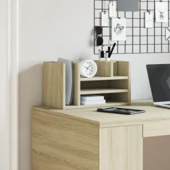 Fournitures De Bureau-vidaXL Organisateur de bureau chêne sonoma bois d'ingénierie Ch&ecirc;ne sonoma