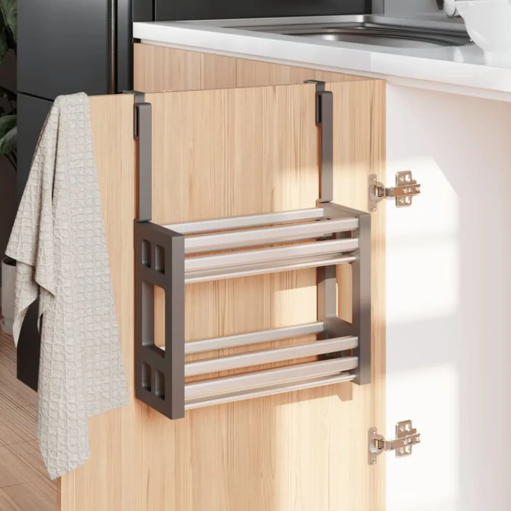 Arts De La Table & Arts Culinaires-vidaXL Organisateur sous évier 34x12x26 cm aluminium