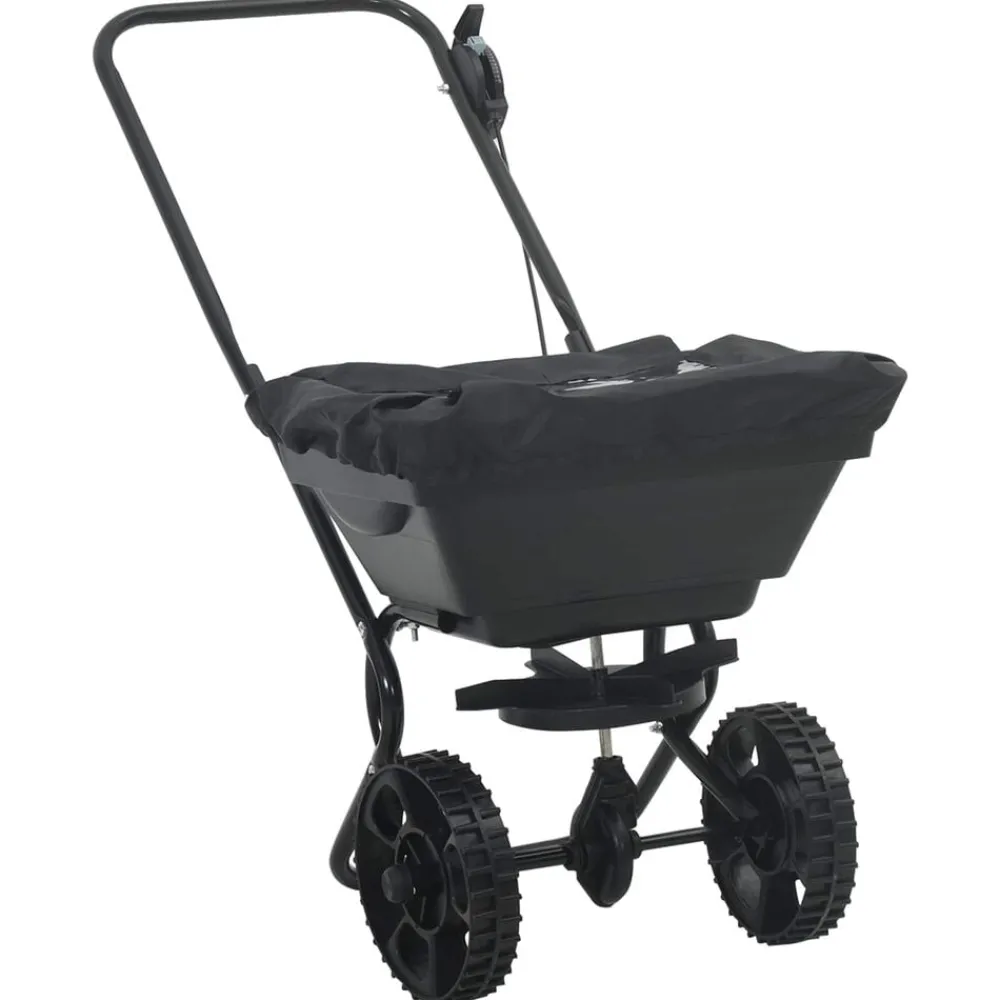 vidaXL Épandeur Noir 82 x 46 x 75 cm PVC et Acier