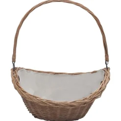 vidaXL Panier à bois de chauffage avec poignée 57x46,5x52 cm Marron