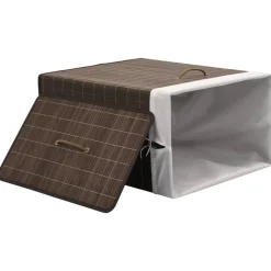 vidaXL Panier à linge rectangulaire Bambou