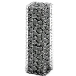 vidaXL Panier de gabion avec couvercle Fil galvanisé 100x30x30 cm