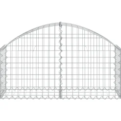 Pelouses & Jardins-vidaXL Panier de gabions arqué 100x30x40/60 cm Fer galvanisé