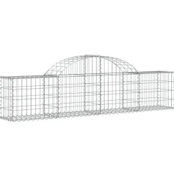 vidaXL Panier de gabions arqué 200x30x40/60 cm Fer galvanisé