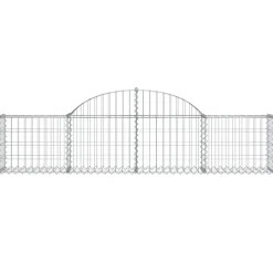 vidaXL Panier de gabions arqué 200x30x40/60 cm Fer galvanisé