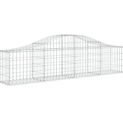 Pelouses & Jardins-vidaXL Panier de gabions arqué 200x30x40/60 cm Fer galvanisé