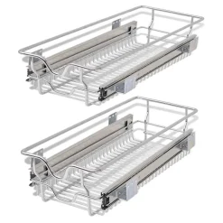 vidaXL Panier en treillis métallique 2 pcs 300 mm Argenté