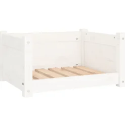 Articles Pour Animaux De Compagnie-vidaXL Panier pour chien 55,5 x 45,5 x 28 cm Bois de pin massif Blanc