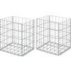 vidaXL Paniers de gabion 2 pcs Acier galvanisé 30x30x40 cm