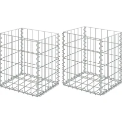 vidaXL Paniers de gabion 2 pcs Acier galvanisé 30x30x40 cm