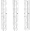 vidaXL Paniers de gabion 3 pcs Acier galvanisé 25x25x197 cm