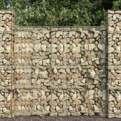 vidaXL Paniers de gabion 3 pcs Acier galvanisé 25x25x197 cm