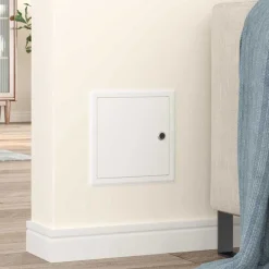 Matériaux De Construction-vidaXL Panneau d'Accès 2 pcs Blanc 23 x 23 x 3 cm Acier